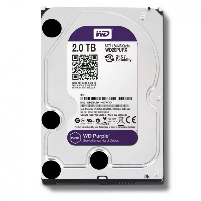 Hikvision HDD 2TB WD20PURX Western Digital