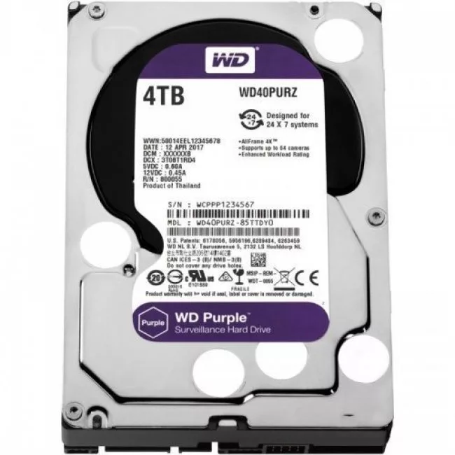HDD 4TB 64MB Western Digital WD40PURZ