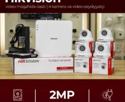 Hikvision 4 kameralıq dəst (daxili)