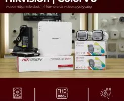 Hikvision 4 kameralıq ColorVU dəst (xarici)