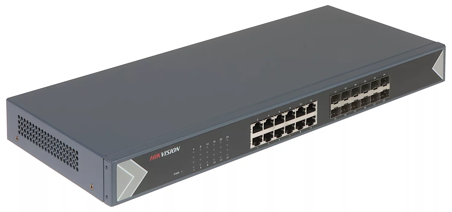 HIKVISION DS-3E0524TF 24p Unmanaged 12 Gigabit RJ45 + 12 Gigabit SFP ports SWITCH