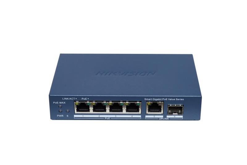 Hikvision DS-3E1506P-EI/M-4P1T1F şəbəkə kommutatoru