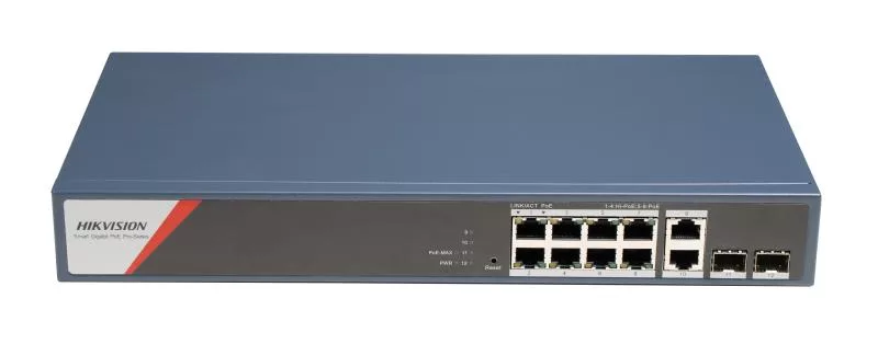 Hikvision DS-3E1512HP-SI-8P2T2F şəbəkə kommutatoru