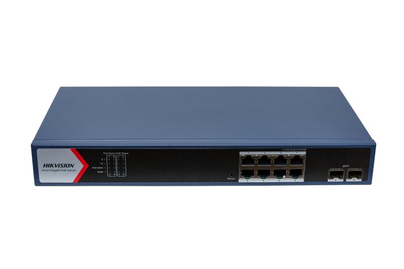 Hikvision DS-3E1710HP-EI 8 Port Gigabit Smart POE kommutator