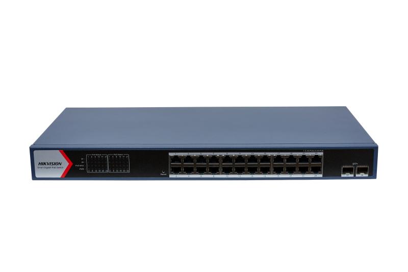 Hikvision DS-3E1726HP-EI 24 Port Gigabit Smart POE kommutator