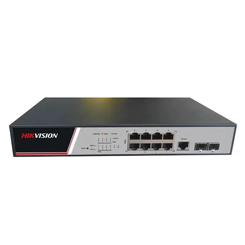Hikvision DS-3E2510P-SI-8P2F L2+ Smart Full Managed POE kommutator