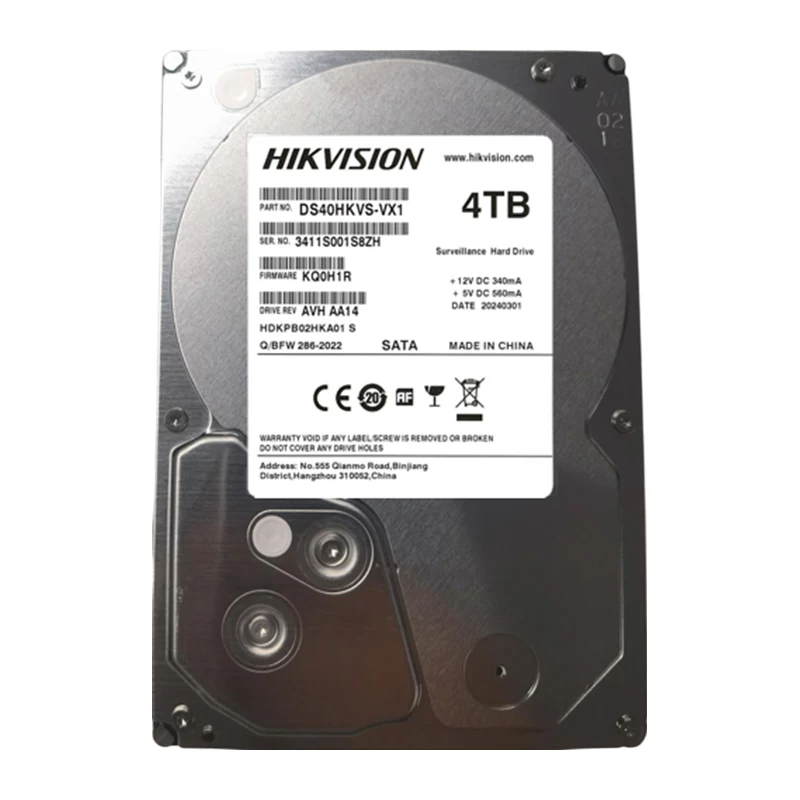 Hikvision DS40HKVS-VX1 4 TB Video nəzarət üçün sərt disk