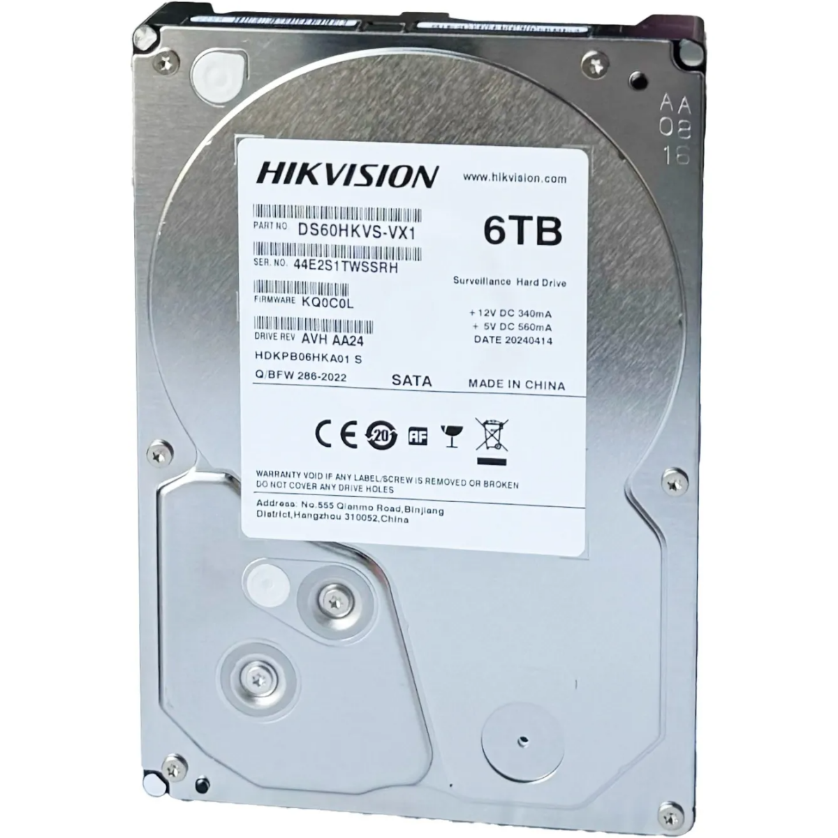 Hikvision DS60HKVS-VX1 6 TB Video nəzarət üçün sərt disk