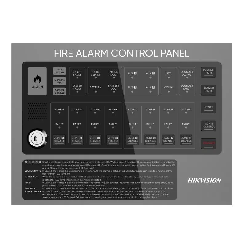 Hikvision HF-C108 Conventional Yanğın siqnalizasiyası paneli – 8 zones