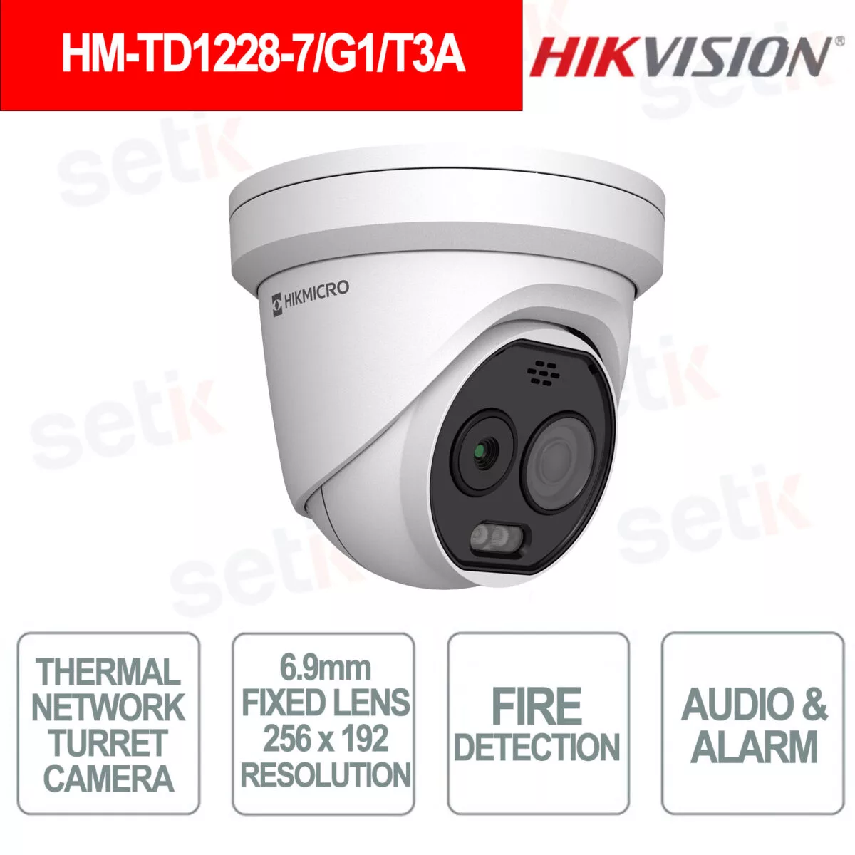 Hikvision HM-TD1228-7/QA Thermal & Optical Bi-Spectrum Network Turret kamera